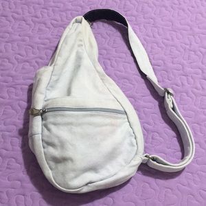 VGUC dolphin blue small canvas Ameribag Healthy Back Bag. No damage or tears.